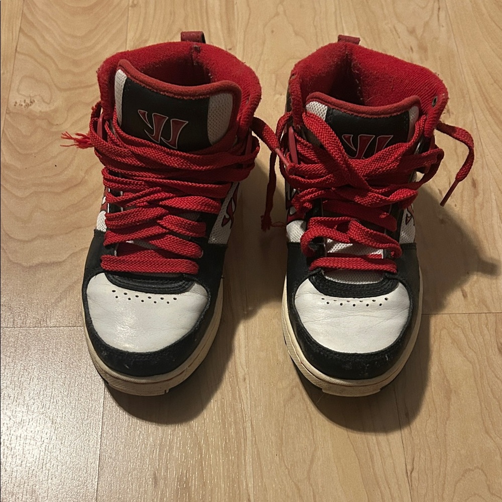 Kids Red and Black High-Top Sneakers